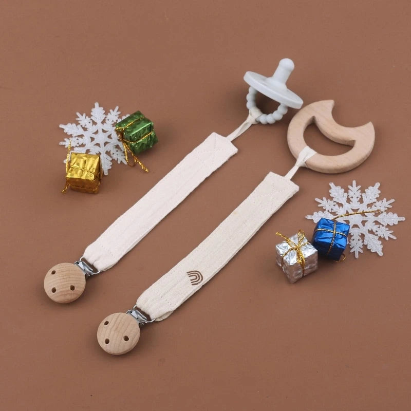 Attache tétine pour bébé en coton doux