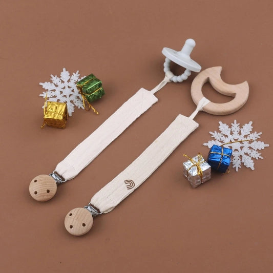 Attache tétine pour bébé en coton doux